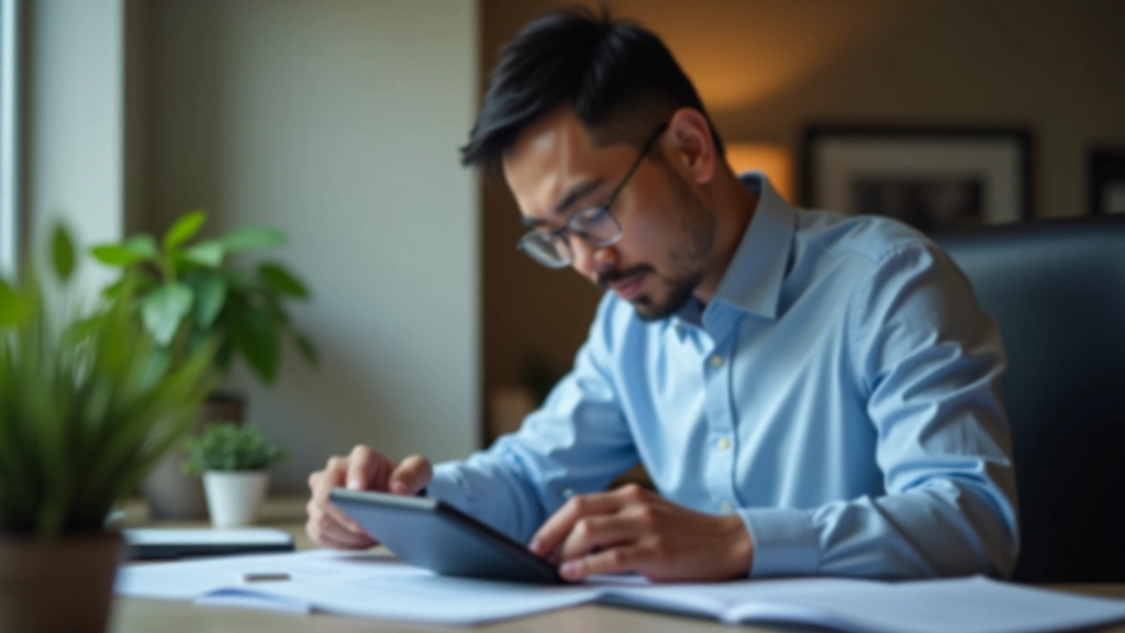 Small business owner reviewing payroll and HR documents in office, representing SME challenges