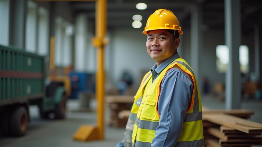 Diverse construction workers on job site representing Malaysia's foreign worker population in key industries
